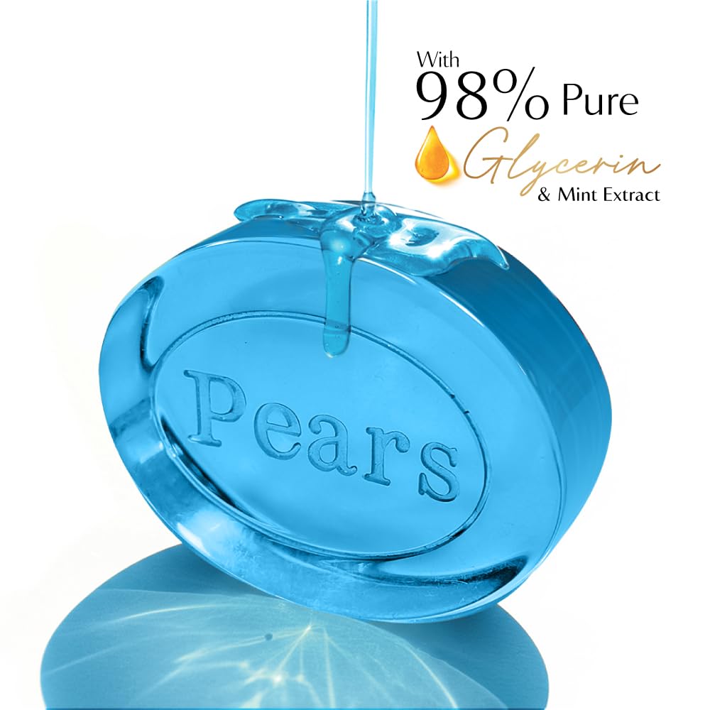 Pears glycerin-rich texture close-up emphasizes soft, hydrated skin.