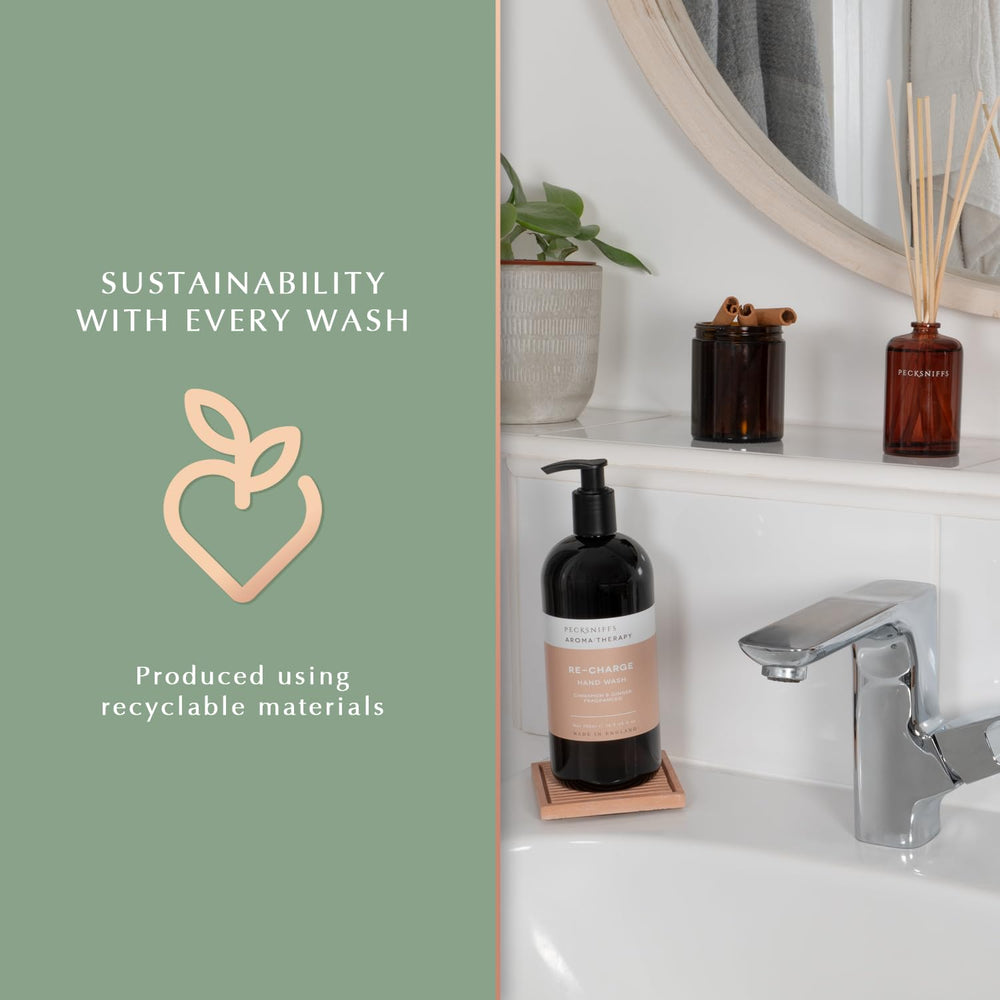 Countertop display featuring Pecksniff's Aroma Therapy Re-Charge set