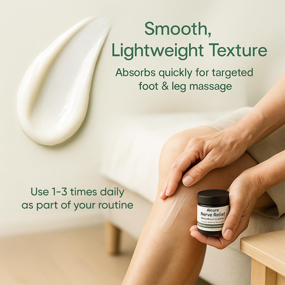 Peehss Alcura Nerve Cream fast-absorption texture in action