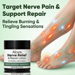 Peehss Alcura Nerve Cream on foot demonstrates everyday self-care