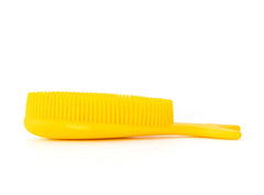 Penepico Whale-Yellow sensory brush side view for adjustable tactile intensity