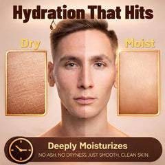 Penrose Skin applied by a man after shower for refreshed hydrated skin