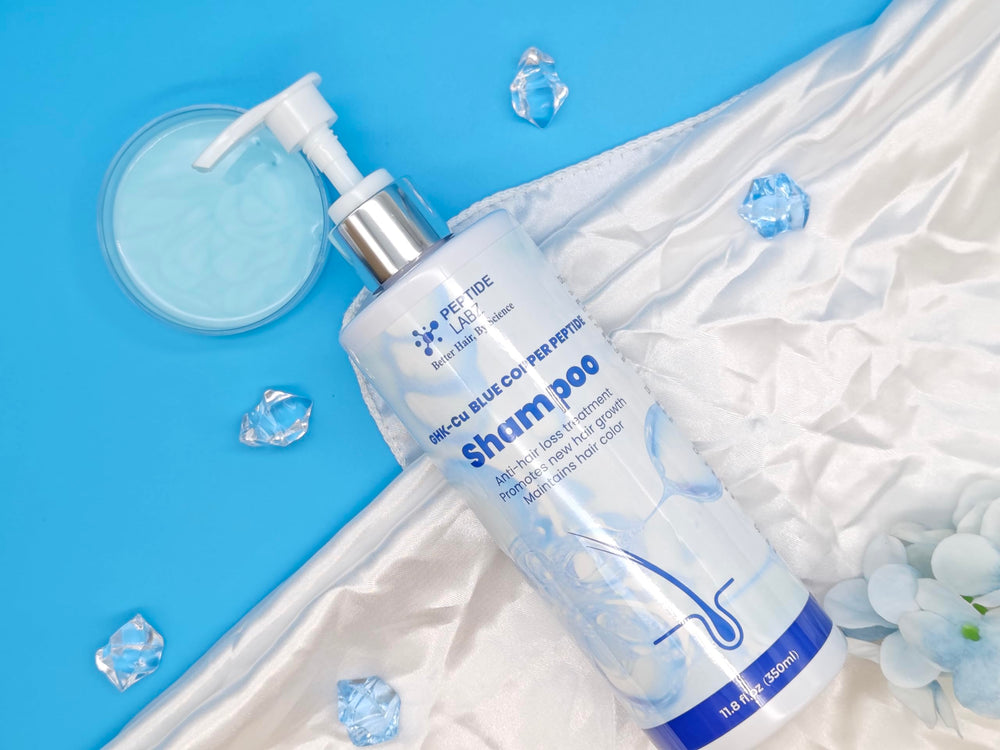 PeptideLabz Copper Peptide Shampoo color-treated hair variant, gentle formula for color maintenance.