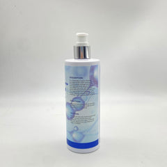 PeptideLabz Copper Peptide Shampoo on sink, simple shower routine.