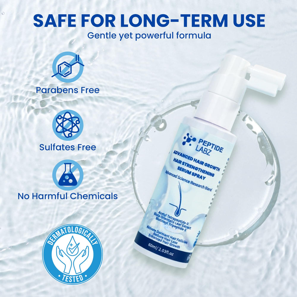 PeptideLabz daily-use spray bottle on vanity ready for routine