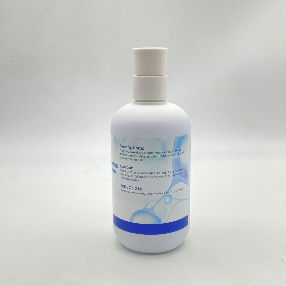 PeptideLabz Lotion absorption close-up—quick, non-sticky finish.