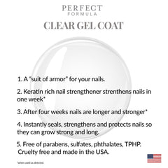 Perfect Formula Clear Gel Coat brush applying a smooth, quick-drying finish