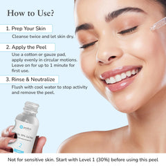 Exfoliation highlights refreshed, smoother skin texture.