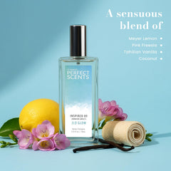 Perfect Scents J Lo Glow-inspired EDT bottle shines under bathroom light