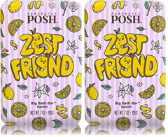 Perfectly Posh Zest Friend Big Bath Bar pack two showcases citrus freshness for invigorating baths.