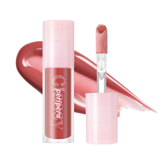 Peripera Ink Glasting Lip Gloss with 4XL wand for even application and glass shine.
