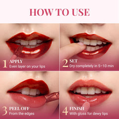 Peripera Ink Peel Off Lip Stain hydration with jojoba and squalane for comfort.