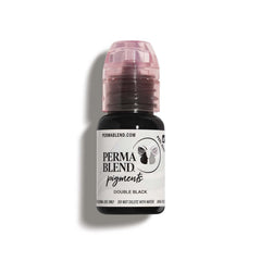 Perma Blend Double Black microblading ink bottle for precise, lasting eyeliner.
