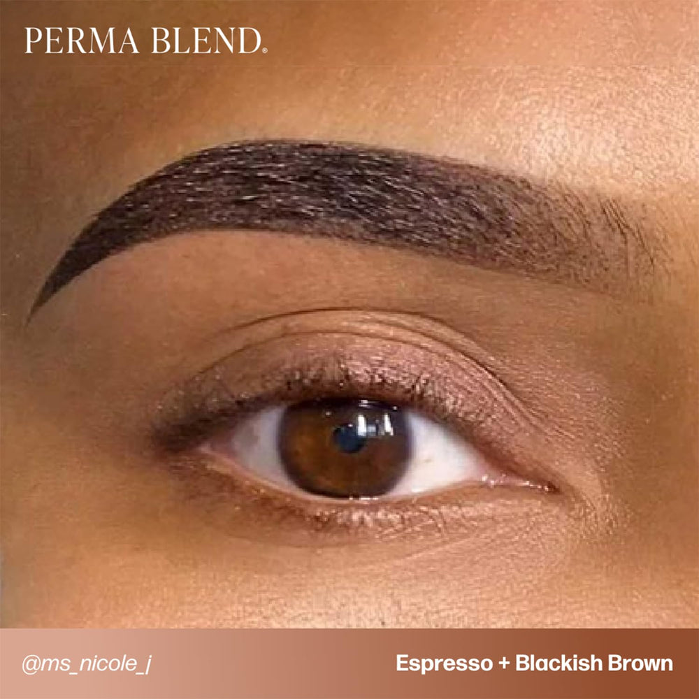 Perma Blend Espresso Brown glass bottle with label indicating professional quality.