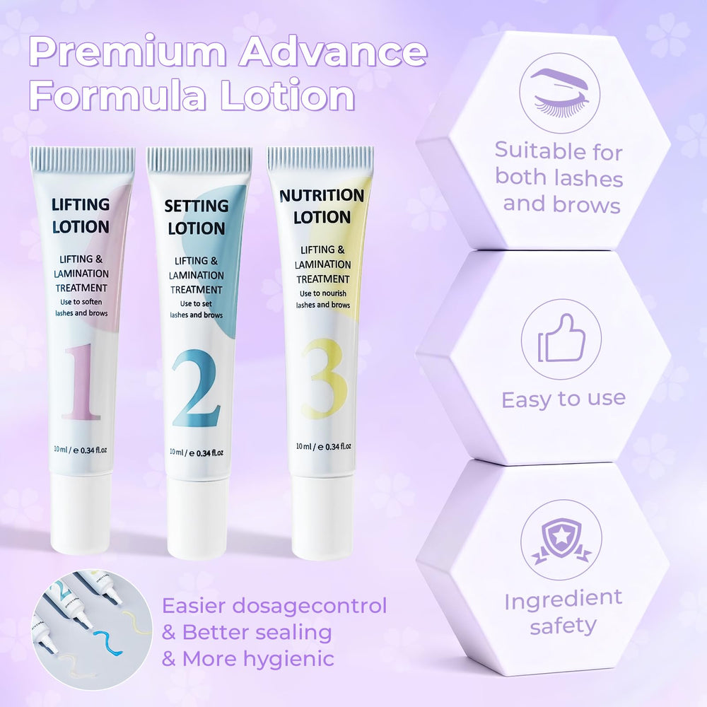 PERMANIA gentle, nourishing ingredients shown for lash care.