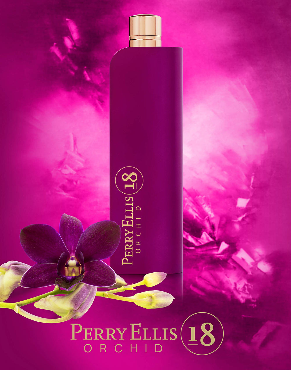 Lifestyle shot of Perry Ellis 18 Orchid for evening sophistication