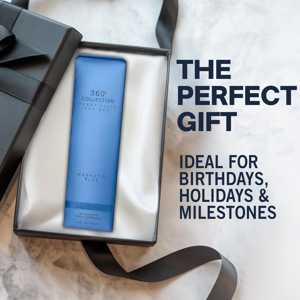 Perry Ellis 360 Magnetic Blue gift-ready box ideal for occasions