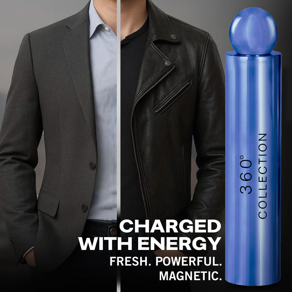 Perry Ellis 360 Magnetic Blue spray top demonstrates easy application