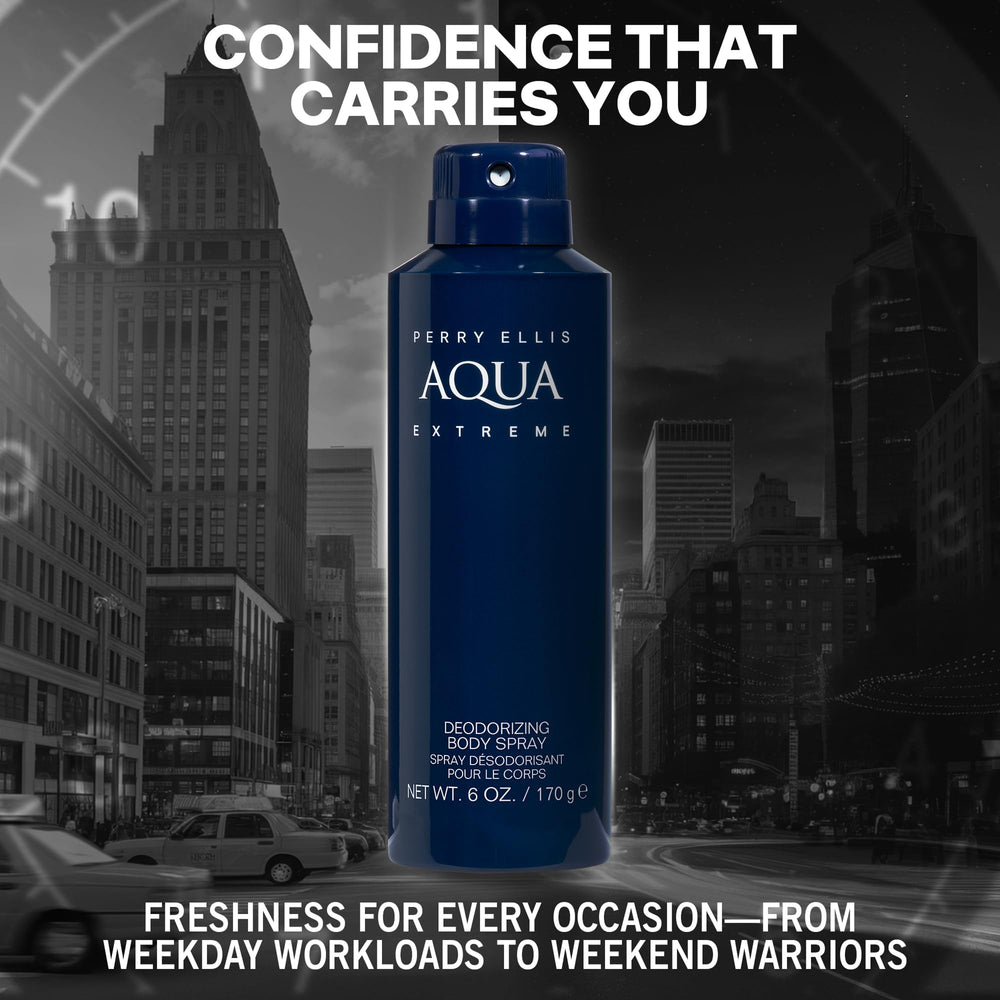 Perry Ellis Aqua Extreme cap detail with sleek design for easy handling.
