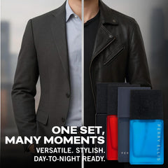 Perry Ellis Pure Blue bottle in mini pack, refreshing citrus-forward aroma.