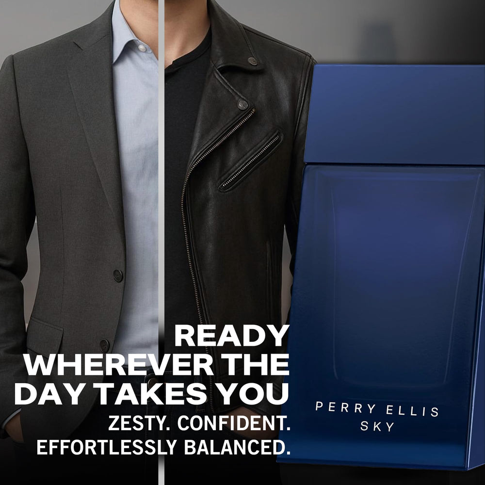 Perry Ellis Sky packaging box showcasing gift-ready presentation
