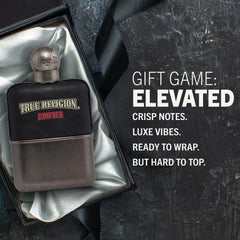 Perry Ellis True Religion Drifter packaging box for gift-ready presentation