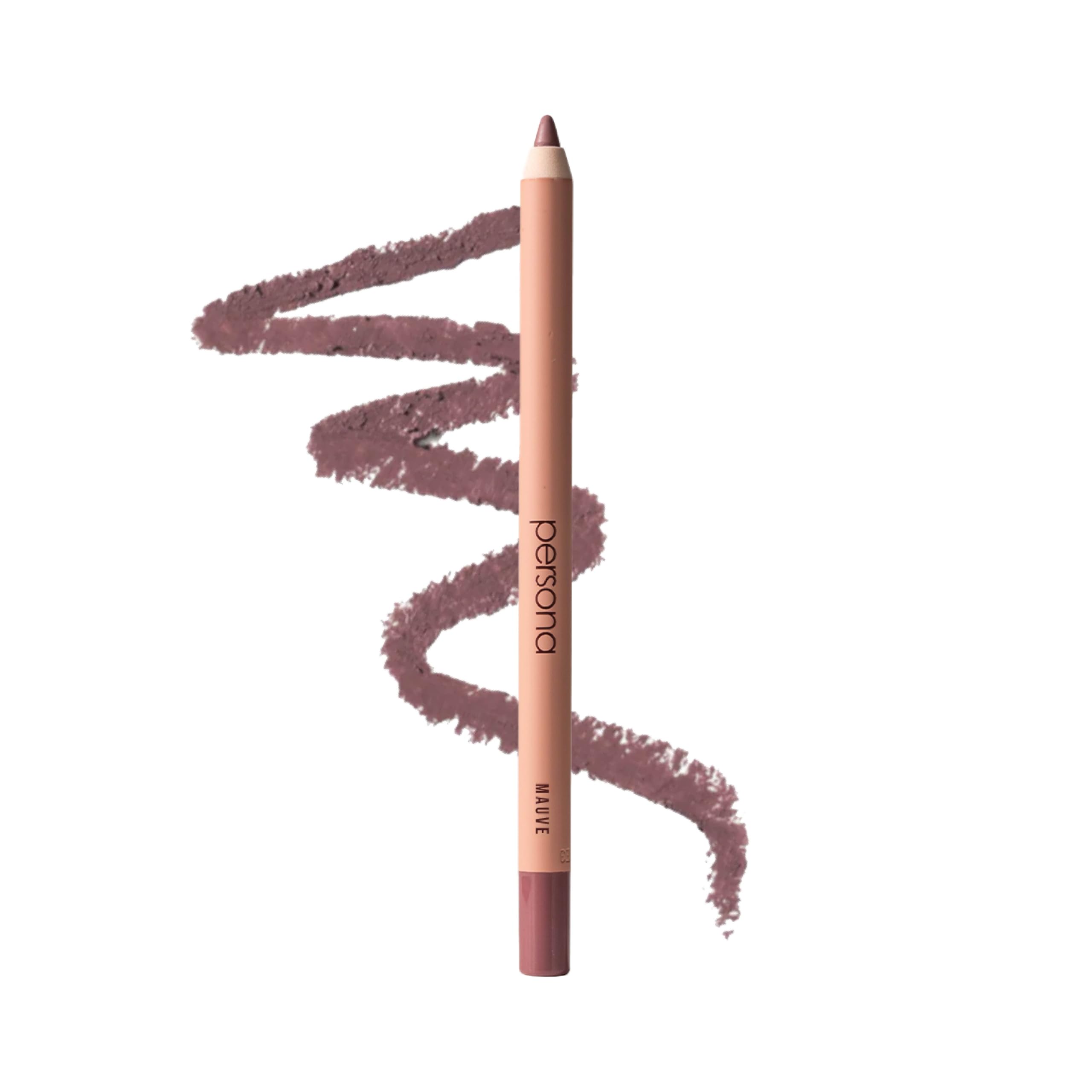 PERSONA lip liner pencil soft-glide application defines precise lip shape.