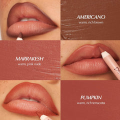 PERSONA lip liner pencil vegan-clean-beauty swatch shows ethical makeup prep.