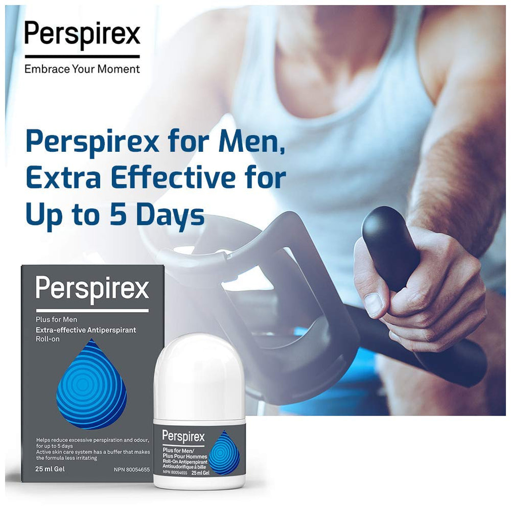 Perspirex Plus roll-on application demonstrating smooth glide for nighttime use