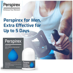 Perspirex Plus roll-on application demonstrating smooth glide for nighttime use