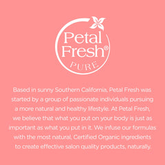Petal Fresh Rose & Honeysuckle Shampoo product packaging showcases clean, plant-based styling.