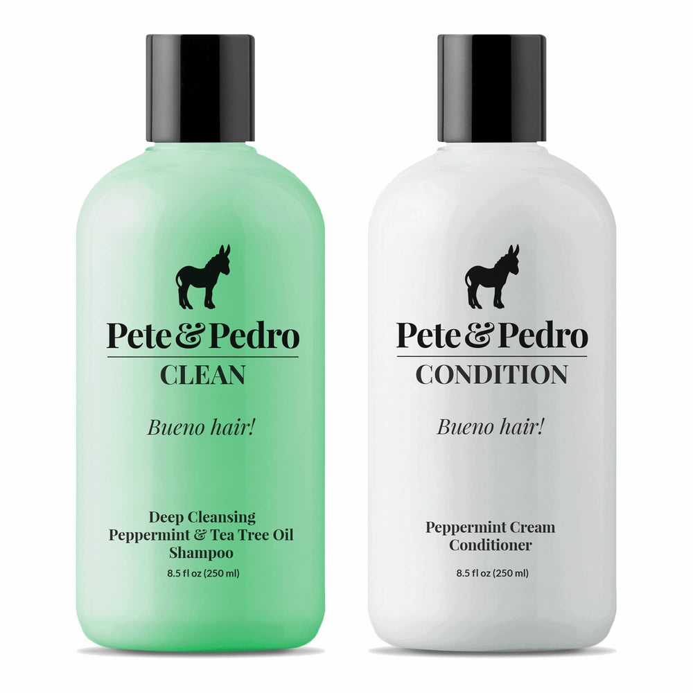 Pete & Pedro Clean shampoo bottle with tea tree oil for deep cleansing