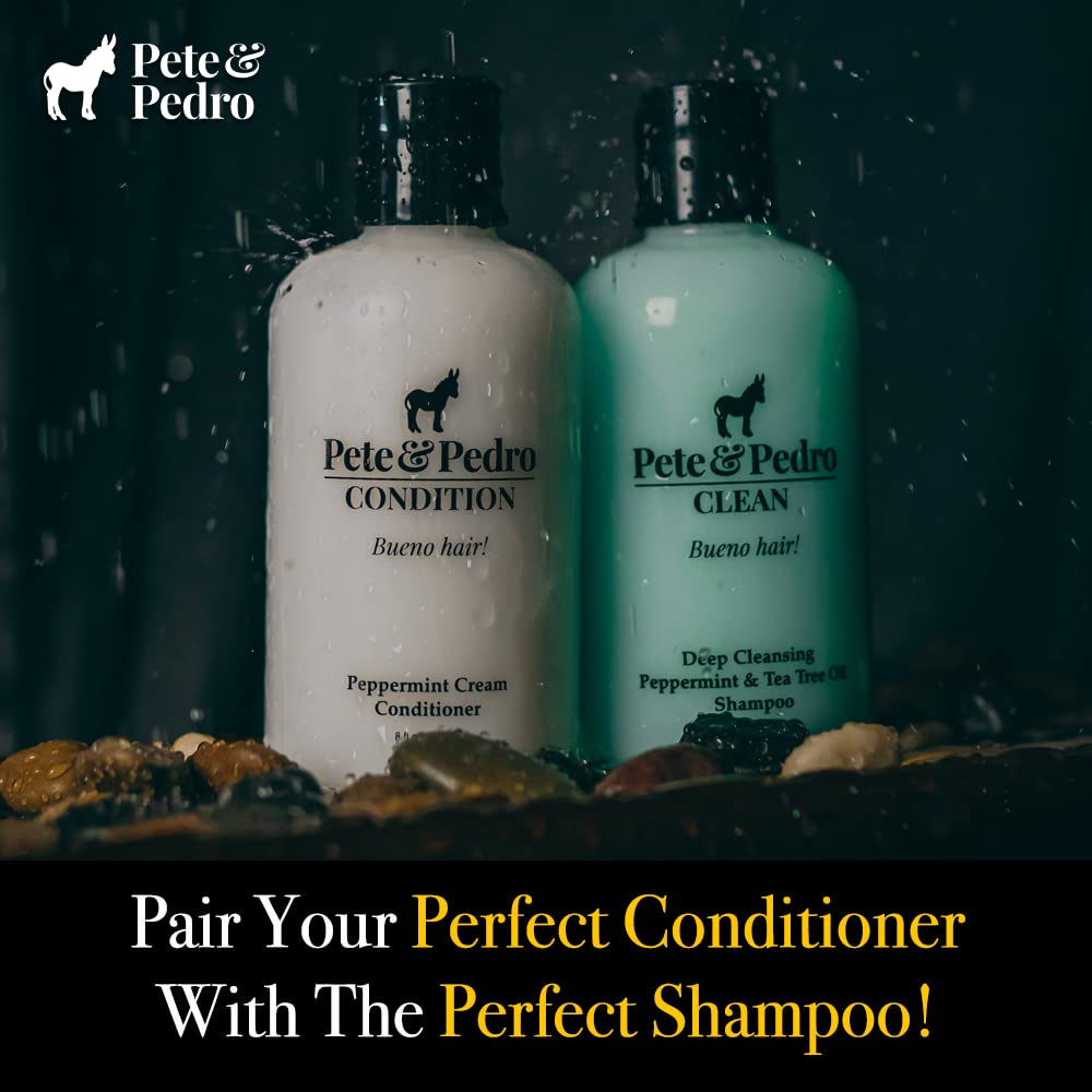 Pete & Pedro Peppermint Conditioner is suitable for all hair types.