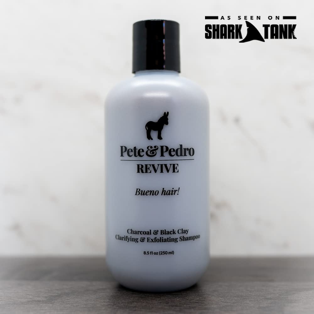 Pete & Pedro REVIVE bottle showing detox for hair and scalp