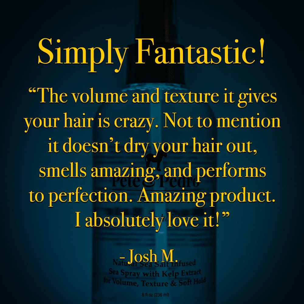 Pete & Pedro SALT spray can be used solo or layered with other products.