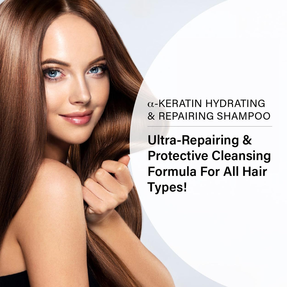 PETER COPPOLA a-Keratin Hydrating Shampoo hair-lather closeup suggests rich, foamy cleansing experience.