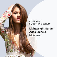 Close-up of hair after applying Peter Coppola serum shows added shine and smoothness.