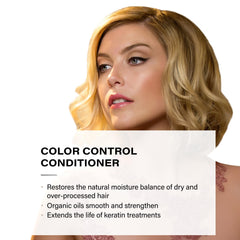 Organic oils in Color Control Conditioner smooth and strengthen hair