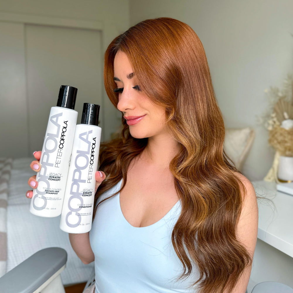 PETER COPPOLA Color Control keratin care close-up indicating frizz control edge