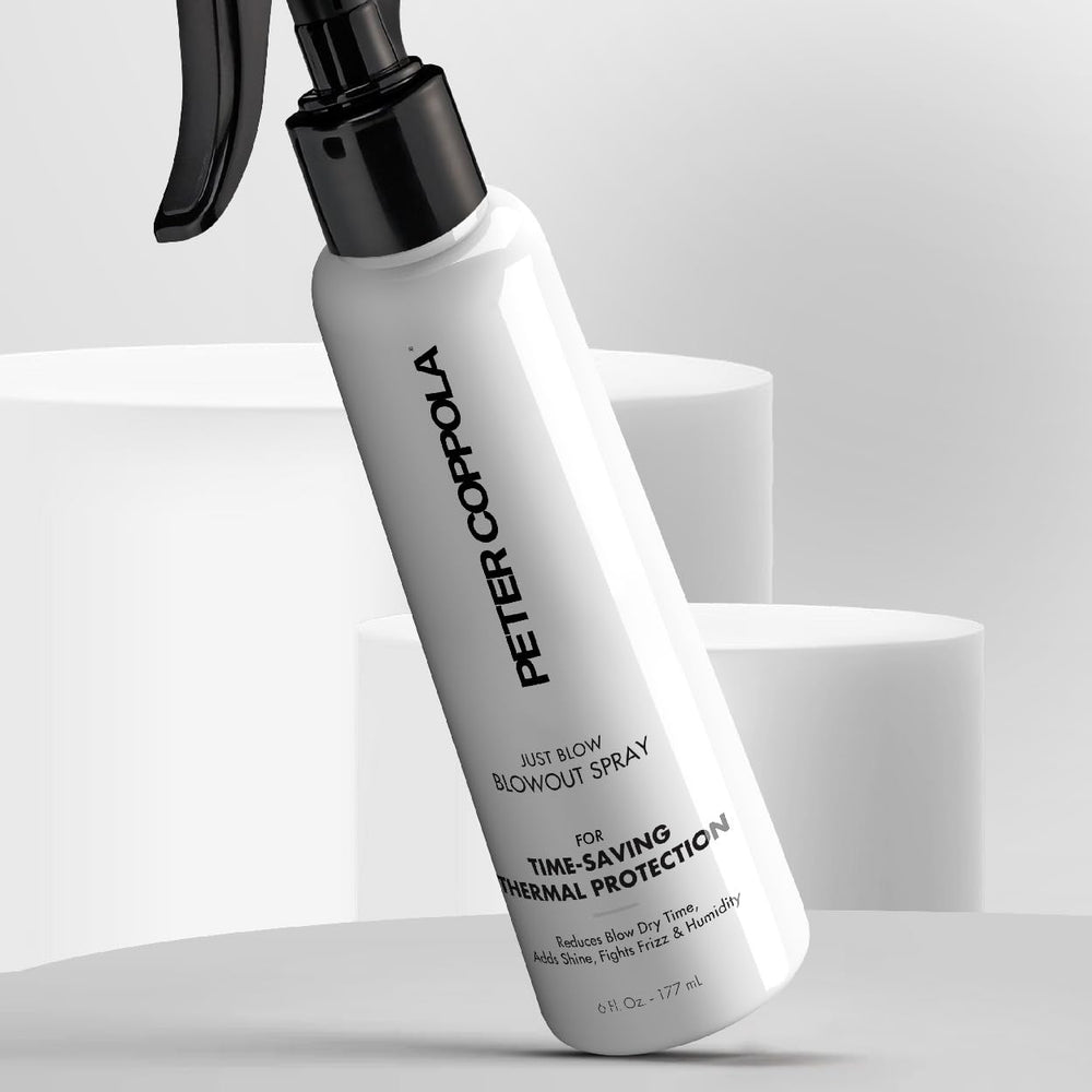 Peter Coppola Just Blow adds subtle shine to finished look.
