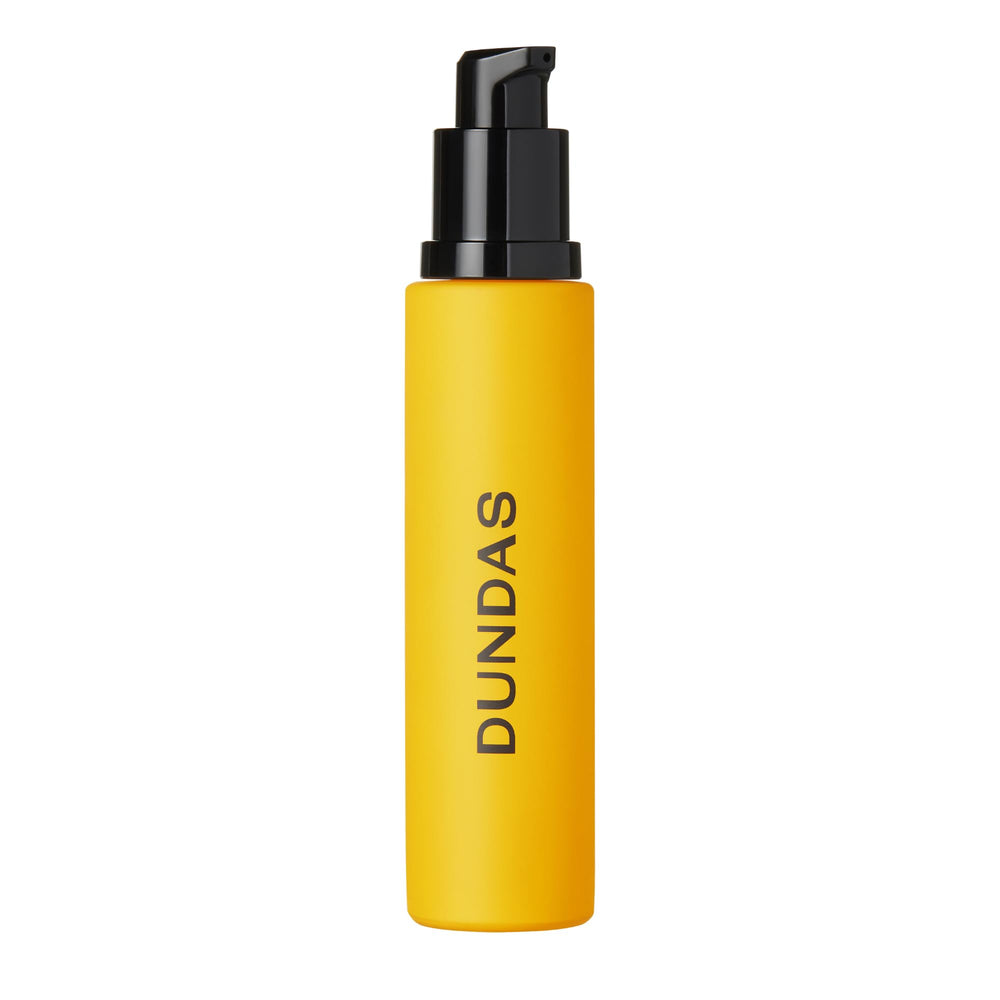Peter Dundas tinted moisturizer bottle pour shows lightweight hydration