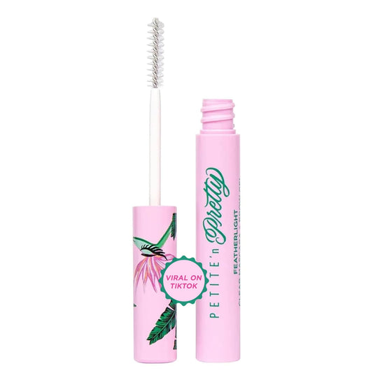 Petite 'N Pretty featherlight clear mascara packaging highlights kid-friendly formula for daily use.
