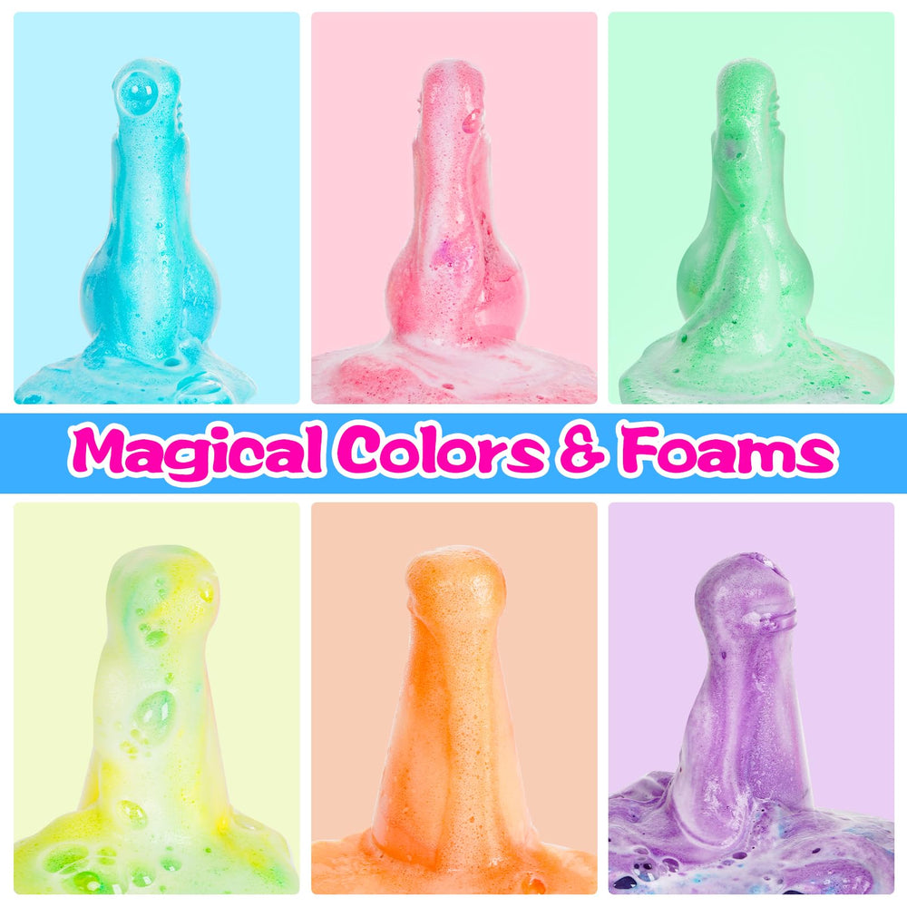 Petydore mess-free dissolving bath potions dissolve fully for easy cleanup.
