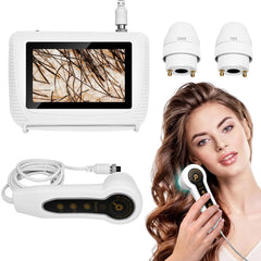 Pewoaoa Skin Hair Analyzer 50x lens captures pore-level detail for targeted care