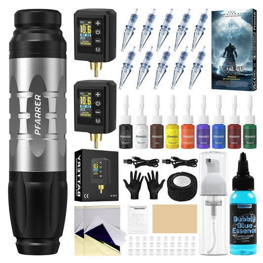 PFARRER tattoo pen with digital display enables precise control during sessions.