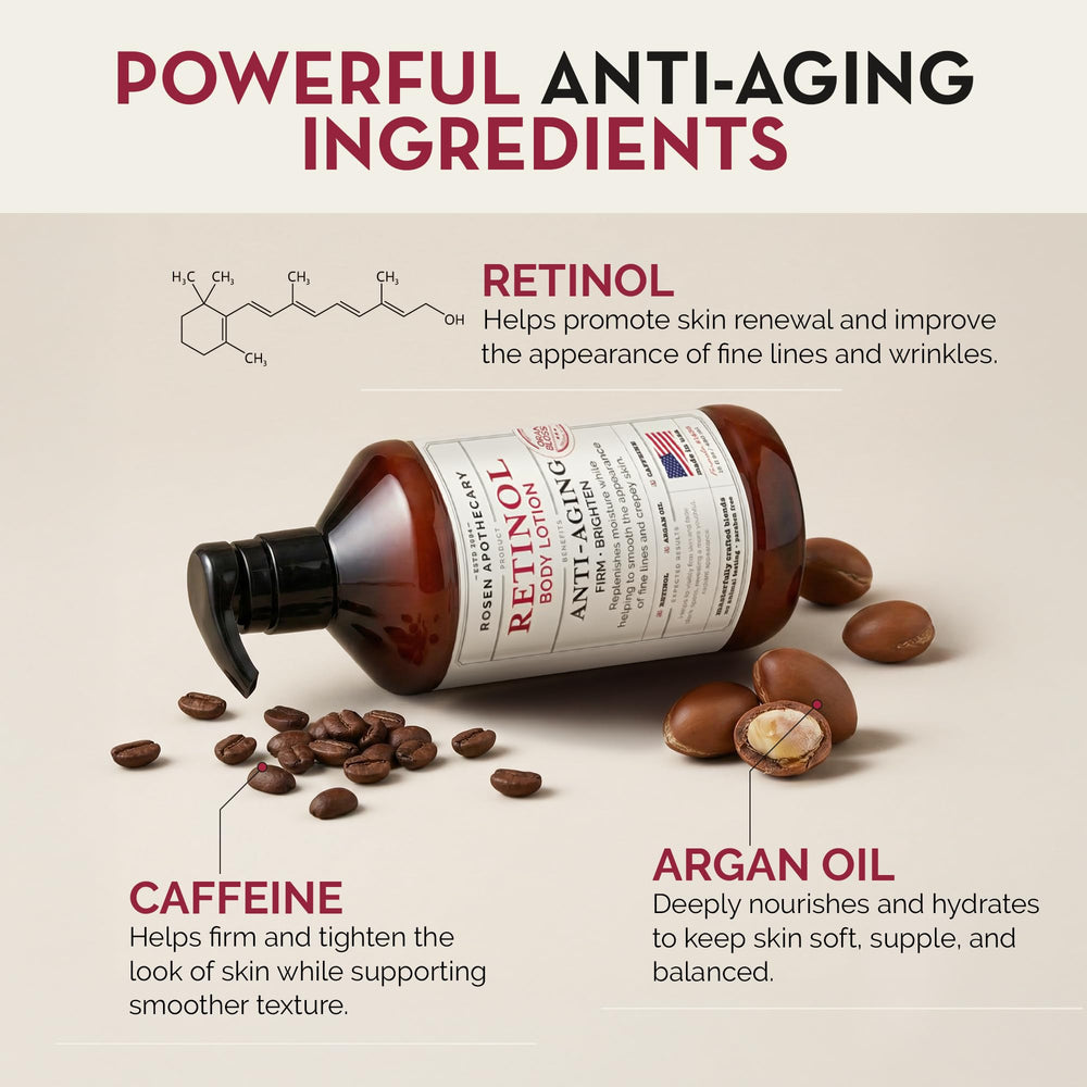 PHARM TO TABLE Rosen Apothecary retinol lotion application swirl demonstrates quick absorption.
