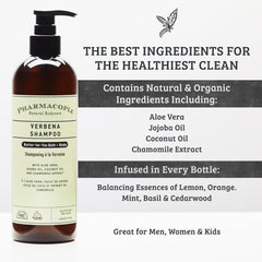 Bowl of natural ingredients used in Pharmacopia Verbena Shampoo such as aloe and chamomile