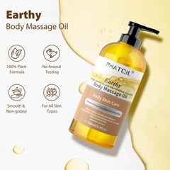 PHATOIL Sandalwood Body Oil pump-dispense demonstrates easy dosing.