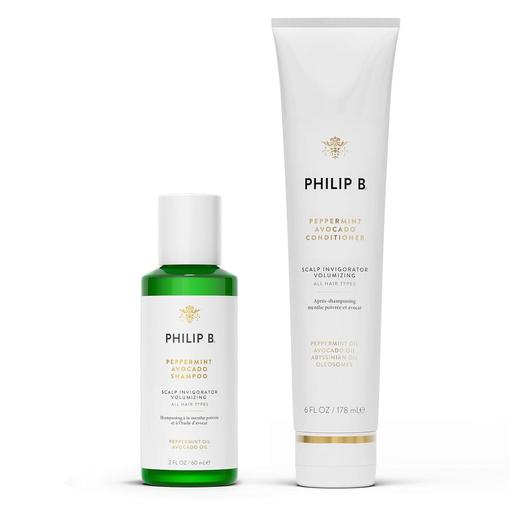 PHILIP B Peppermint Avocado Shampoo bottle with cooling, refreshing cleanse
