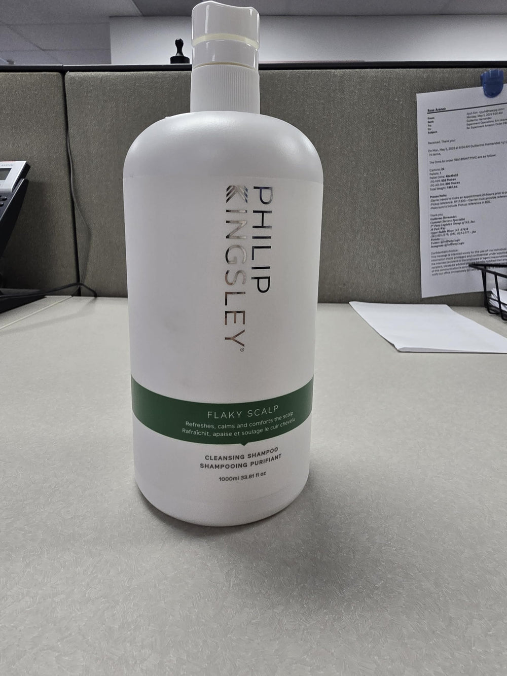 Philip Kingsley Flaky Scalp Shampoo packaging box on display.